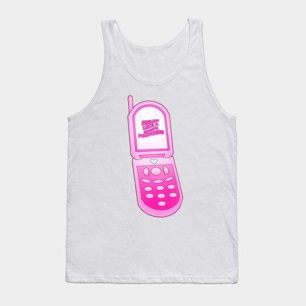 Flip Phone Y2K Princess Tank Top by VelvepeachShop